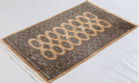 Bokhara Beige Hand Knotted 31 X 411  Area Rug 700-156047 Image 2