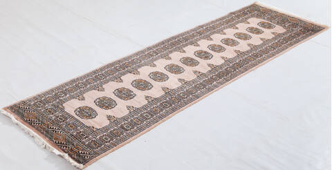 Bokhara Beige Runner Hand Knotted 27 X 611 Area Rug 700-156050 Image 2