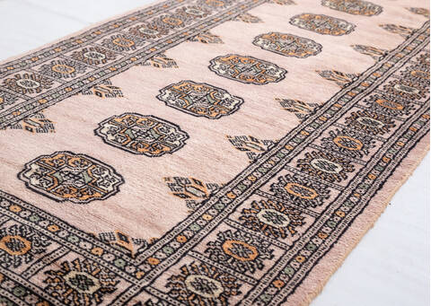 Bokhara Beige Runner Hand Knotted 27 X 611 Area Rug 700-156050 Image 3