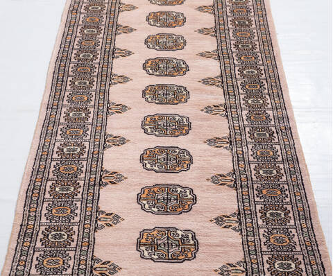 Bokhara Beige Runner Hand Knotted 27 X 611 Area Rug 700-156050 Image 4