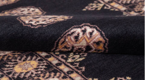 Bokhara Black Runner Hand Knotted 27 X 98 Area Rug 700-156051 Image 7