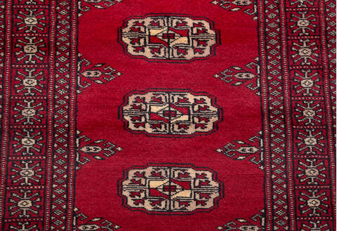 Bokhara Red Runner Hand Knotted 26 X 102 Area Rug 700-156052 Image 6