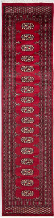 Bokhara Red Runner Hand Knotted 26 X 102 Area Rug 700-156052 Image 0