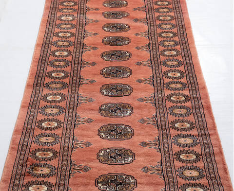Bokhara Red Runner Hand Knotted 28 X 810 Area Rug 700-156053 Image 3
