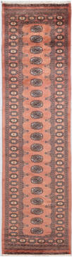 Bokhara Red Runner Hand Knotted 2'8" X 8'10"  Area Rug 700-156053