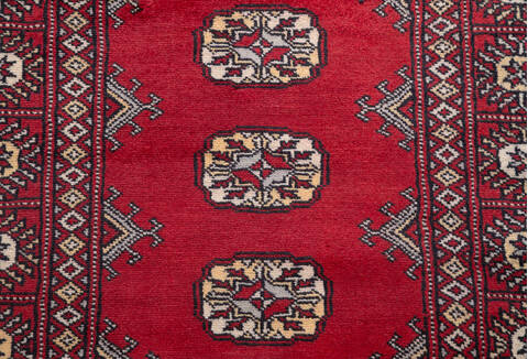 Bokhara Red Runner Hand Knotted 27 X 107 Area Rug 700-156055 Image 6