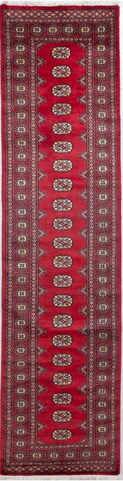 Bokhara Red Runner Hand Knotted 27 X 107 Area Rug 700-156055 Image 0