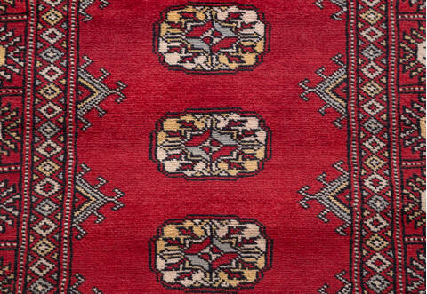 Bokhara Red Runner Hand Knotted 27 X 124 Area Rug 700-156056 Image 6