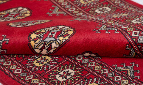 Bokhara Red Runner Hand Knotted 27 X 124 Area Rug 700-156056 Image 7