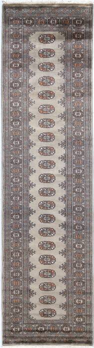Bokhara Light Gray Runner Hand Knotted 27 X 99 Area Rug 700-156057 Image 0