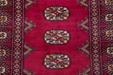 Bokhara Red Runner Hand Knotted 28 X 100 Area Rug 700-156058 Image 6