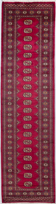 Bokhara Red Runner Hand Knotted 28 X 100 Area Rug 700-156058 Image 0