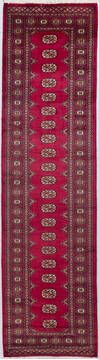 Pakistani Bokhara Red Runner 10 to 12 ft Wool Carpet 156058