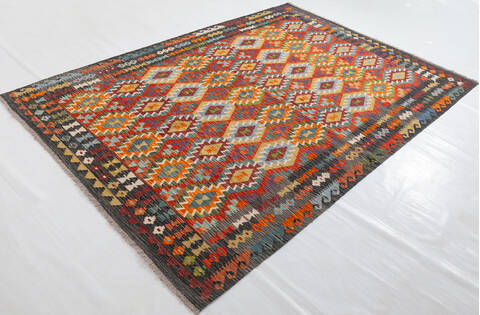Kilim Black Hand Knotted 611 X 97 Area Rug 700-156061 Image 2