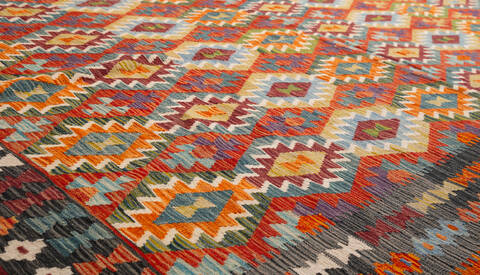 Kilim Black Hand Knotted 611 X 97 Area Rug 700-156061 Image 4