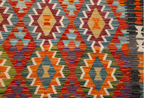 Kilim Black Hand Knotted 611 X 97 Area Rug 700-156061 Image 6