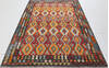 Kilim Black Hand Knotted 611 X 97 Area Rug 700-156061 Thumb 1