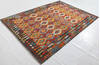 Kilim Black Hand Knotted 611 X 97 Area Rug 700-156061 Thumb 2
