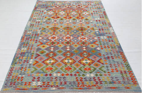 Kilim Light Gray Hand Knotted 67 X 101 Area Rug 700-156062 Image 1