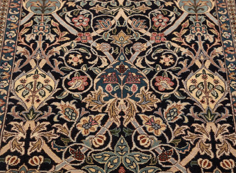Pak-Persian Black Runner Hand Knotted 27 X 80 Area Rug 700-156065 Image 5