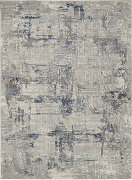 Nourison Royal Terrace Blue Rectangle 5x7 ft Polyester Carpet 156083