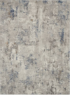 Nourison Royal Terrace Blue Rectangle 5x7 ft Polyester Carpet 156084