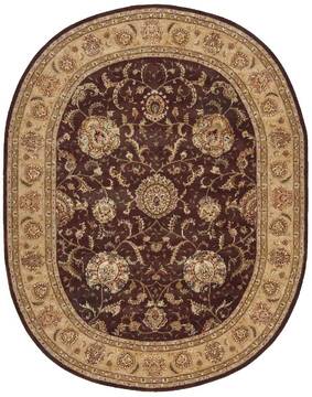 Nourison Nourison 2000 Brown Oval 8x11 ft and Larger Wool and Silk Carpet 156089