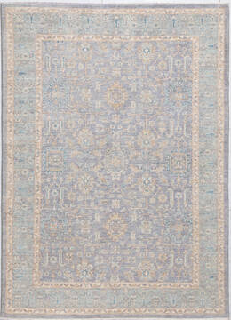 Chobi Grey Hand Knotted 5'0" X 6'11"  Area Rug 700-156093