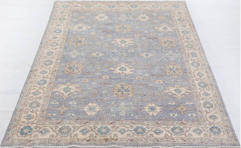 Chobi Light Blue Hand Knotted 411 X 611 Area Rug 700-156094 Image 1