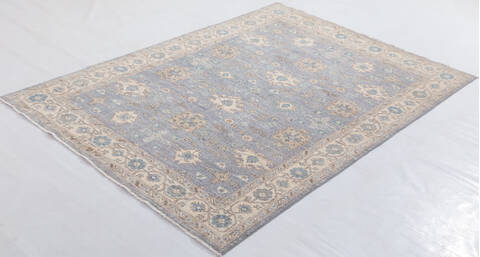 Chobi Light Blue Hand Knotted 411 X 611 Area Rug 700-156094 Image 2