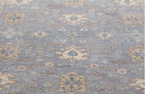 Chobi Light Blue Hand Knotted 411 X 611 Area Rug 700-156094 Image 5