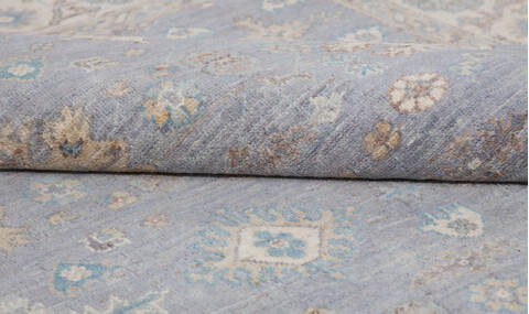 Chobi Light Blue Hand Knotted 411 X 611 Area Rug 700-156094 Image 7