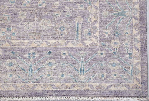 Chobi Grey Hand Knotted 40 X 60 Area Rug 700-156096 Image 4