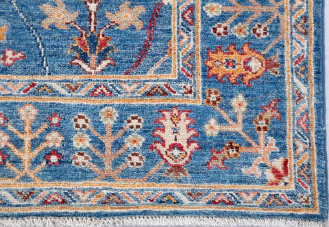 Chobi Blue Hand Knotted 40 X 510 Area Rug 700-156097 Image 4