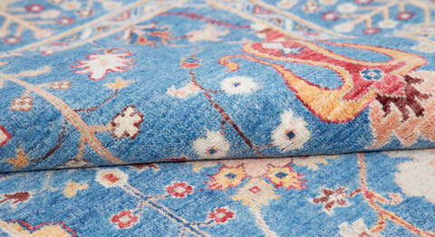 Chobi Blue Hand Knotted 40 X 510 Area Rug 700-156097 Image 7
