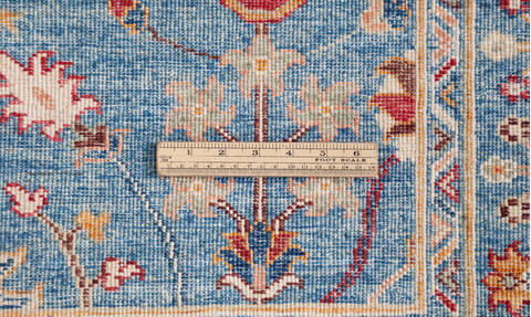 Chobi Blue Hand Knotted 40 X 510 Area Rug 700-156097 Image 8