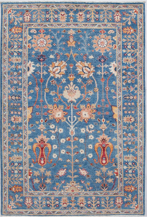 Chobi Blue Hand Knotted 40 X 510 Area Rug 700-156097 Image 0
