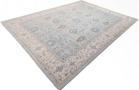 Chobi Light Gray Hand Knotted 100 X 137 Area Rug 700-156099 Image 2