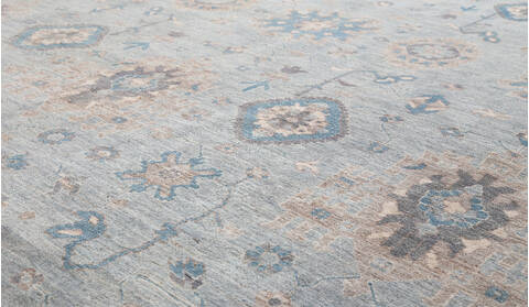 Chobi Light Gray Hand Knotted 100 X 137 Area Rug 700-156099 Image 3
