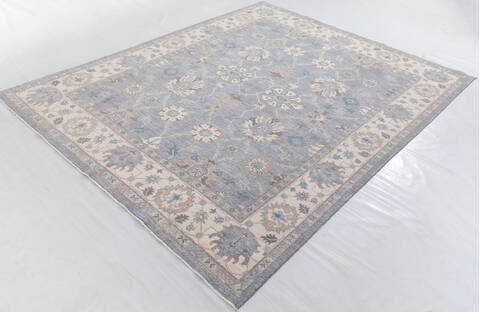 Chobi Light Blue Hand Knotted 80 X 98 Area Rug 700-156100 Image 2