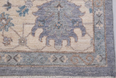 Chobi Light Blue Hand Knotted 80 X 98 Area Rug 700-156100 Image 4