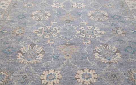 Chobi Light Blue Hand Knotted 80 X 98 Area Rug 700-156100 Image 5