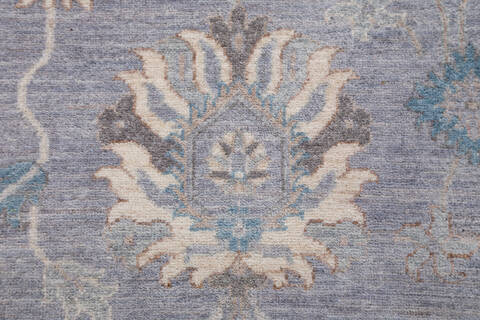 Chobi Light Blue Hand Knotted 80 X 98 Area Rug 700-156100 Image 6