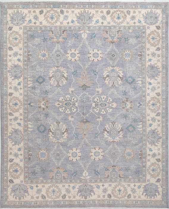 Chobi Light Blue Hand Knotted 80 X 98 Area Rug 700-156100 Image 0