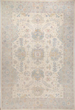 Chobi Beige Hand Knotted 9'11" X 14'8"  Area Rug 700-156102