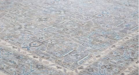 Chobi Light Gray Hand Knotted 410 X 70 Area Rug 700-156103 Image 3