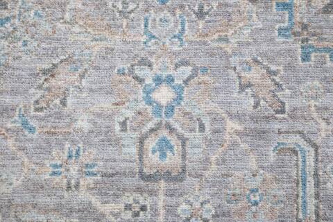 Chobi Light Gray Hand Knotted 410 X 70 Area Rug 700-156103 Image 6