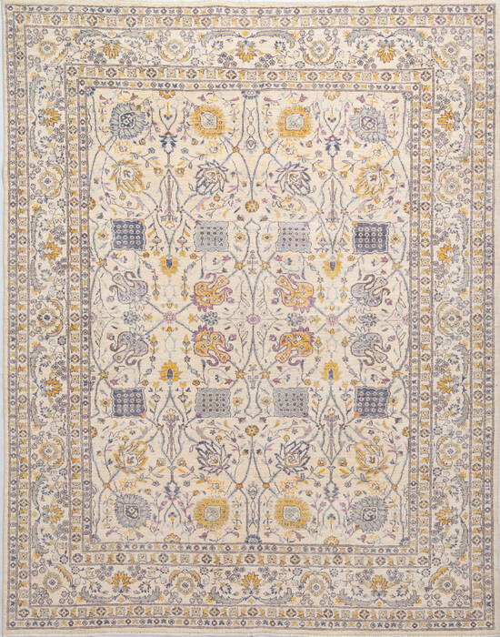 Chobi Beige Hand Knotted 80 X 101 Area Rug 700-156104 Image 0