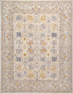 Chobi Beige Hand Knotted 8'0" X 10'1"  Area Rug 700-156104