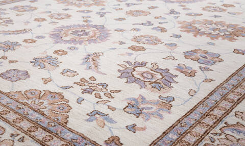 Chobi Beige Hand Knotted 82 X 100 Area Rug 700-156105 Image 3